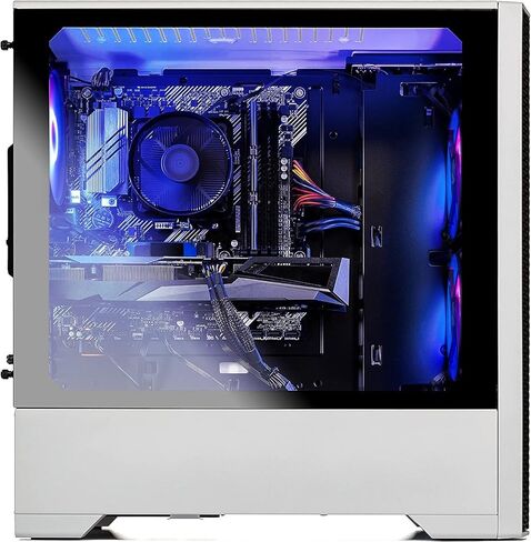 كمبيوتر سطح المكتب Skytech King 95 للألعاب، Ryzen 7 7700X 4.5 جيجا هرتز (5.4 جيجا هرتز Turbo Boost)، NVIDIA RTX 4070 Ti Super 16 جيجا GDDR6X، 1 تيرابايت Gen4 SSD، 32 جيجا DDR5 RAM 5600 RGB، 750 واط Gold PSU، ARGB AIO، Wi-Fi، Win 11 بيت in Kuwait