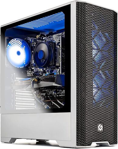 كمبيوتر سطح المكتب Skytech King 95 للألعاب، Ryzen 7 7700X 4.5 جيجا هرتز (5.4 جيجا هرتز Turbo Boost)، NVIDIA RTX 4070 Ti Super 16 جيجا GDDR6X، 1 تيرابايت Gen4 SSD، 32 جيجا DDR5 RAM 5600 RGB، 750 واط Gold PSU، ARGB AIO، Wi-Fi، Win 11 بيت in Kuwait