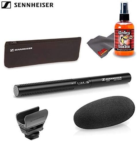 Sennheiser MKE 600 Camcorder Shotgun Microphone with Carrying Case, Shock Mount, Foam Windscreen and 6Ave Cleaning Kit in Saudi Arabia