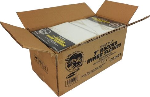 Square Deal Recordings & Supplies 7" Record Inner Sleeves - High Density Polyethylene - Heavy Duty 3 mil - #07IH03 (50) in Saudi Arabia