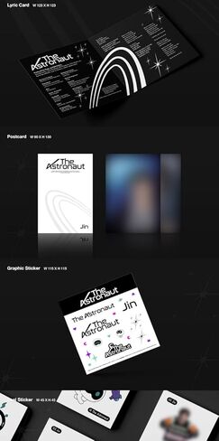 BTS JIN The Astronaut 1st Single Album CD + Folding Poster on Pack + Photobook + Lyric Card + Postcard + Graphic Sticker + Seal Sticker + Photocard + Tracking (Version 01) in Saudi Arabia