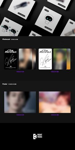 BTS JIN The Astronaut 1st Single Album CD + Folding Poster on Pack + Photobook + Lyric Card + Postcard + Graphic Sticker + Seal Sticker + Photocard + Tracking (Version 01) in Saudi Arabia