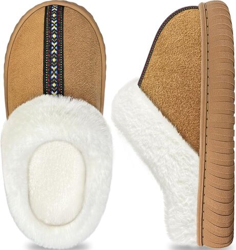 CROVA Slippers For Women Indoor and Outdoor Fuzzy House Slippers Memory Foam Warm for Home Womans Size in Saudi Arabia