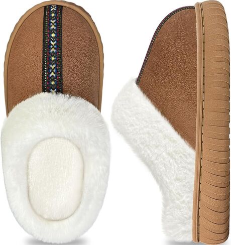 CROVA Slippers For Women Indoor and Outdoor Fuzzy House Slippers Memory Foam Warm for Home Womans Size in Saudi Arabia