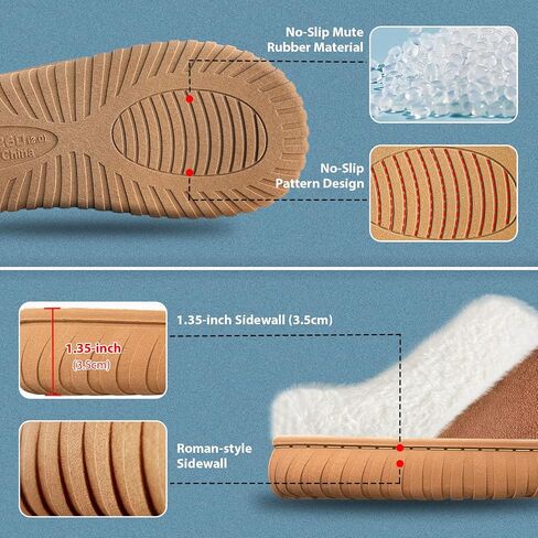 CROVA Slippers For Women Indoor and Outdoor Fuzzy House Slippers Memory Foam Warm for Home Womans Size in Saudi Arabia