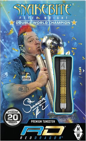 RED DRAGON Peter Wright Snakebite DWC Special Edition Gold Plus with Flights and Stems (shafts) in Saudi Arabia