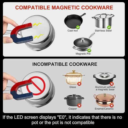 Commercial Induction Cooktop,Electric Cooktop Stove,Durable Countertop Burner,10 Temp Levels,Sensor Touch & Knob Control, Boil and Simmer, 3-Hour Timer & 24 Hours Preset,Heavy Duty,120V/1800W in Saudi Arabia