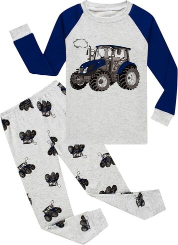 Family Feeling Little Boys Pajamas Sets 100% Cotton Long sleeve Pjs in Kuwait