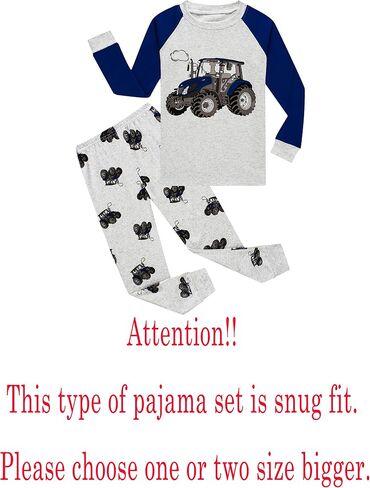Family Feeling Little Boys Pajamas Sets 100% Cotton Long sleeve Pjs in Kuwait