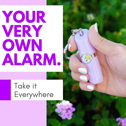Securityman Personal Safety Alarm for Women - Everyday Protection Companion - Loud 130Db Siren, SOS Light, Rechargeable - Discreet Lipstick Styled Safety Keychain Alarm (Black) in Saudi Arabia