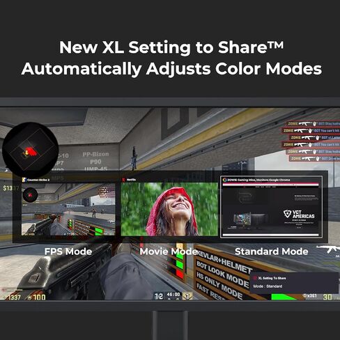 بينكيو زوي XL2586X | 24.1 | شاشة ألعاب Fast TN 540 هرتز للرياضات الإلكترونية | وضوح الحركة DyAc2 | 1080p | إعداد XL للمشاركة | غطاء التدريع | تعديل ارتفاع محمل الكرة من الدرجة الصناعية الجديدة in Kuwait