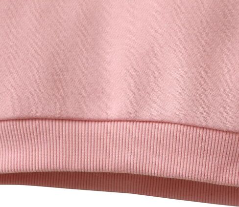 SOBOWO Toddler Baby Girl Sweatshirt Crewneck Fleece Ruffle Sleeve Letter Print Pullover Hoodie Tops Warm Fall Winter Clothes in Saudi Arabia