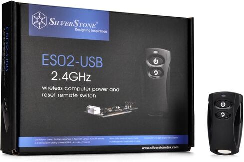 SilverStone Technology 2.4G Wireless Remote Computer Power/Reset Switch, USB 2.0 9-pin Interface ES02-USB Components Other in Saudi Arabia