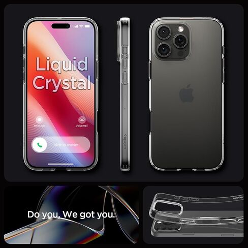 Spigen Liquid Crystal Designed for iPhone 16 Pro Case (2024) [Military-Grade Protection] - Crystal Clear in Saudi Arabia