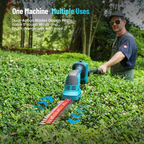 Seesii 6-in-1 Cordless Pole Saw and Pole Hedge Trimmer Grass Shears Combo Kit, Electric Mini Chainsaw with 2*4.0 Ah Batteries, Extension Tree Prunner, Bush Trimmer Limb Branch Cutter, 16ft Long Reach in Saudi Arabia