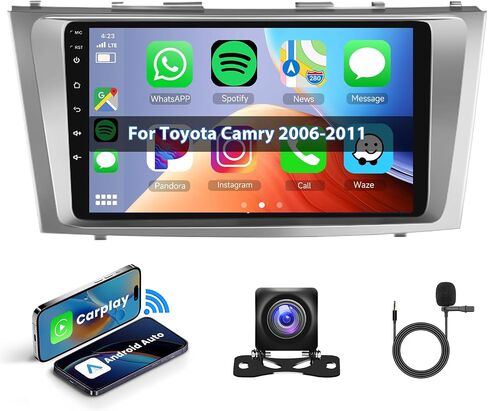 Hodozzy 32GB Android Car Stereo for Toyota Camry 2006-2011 Radio, Wireless Carplay Android Auto Mirror Link, 9 Inch Touch Screen GPS Bluetooth WiFi FM RDS HiFi SWC, Backup Camera Toyota Camry Stereo in Saudi Arabia