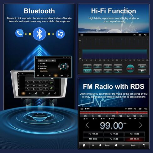 Hodozzy 32GB Android Car Stereo for Toyota Camry 2006-2011 Radio, Wireless Carplay Android Auto Mirror Link, 9 Inch Touch Screen GPS Bluetooth WiFi FM RDS HiFi SWC, Backup Camera Toyota Camry Stereo in Saudi Arabia