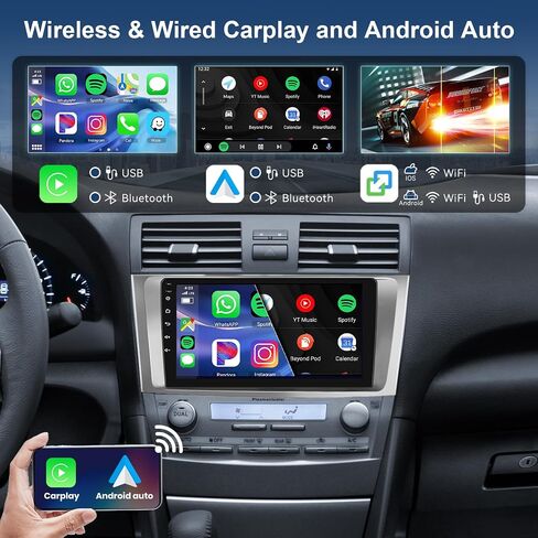 Hodozzy 32GB Android Car Stereo for Toyota Camry 2006-2011 Radio, Wireless Carplay Android Auto Mirror Link, 9 Inch Touch Screen GPS Bluetooth WiFi FM RDS HiFi SWC, Backup Camera Toyota Camry Stereo in Saudi Arabia