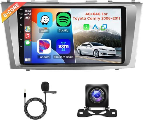 Hodozzy 32GB Android Car Stereo for Toyota Camry 2006-2011 Radio, Wireless Carplay Android Auto Mirror Link, 9 Inch Touch Screen GPS Bluetooth WiFi FM RDS HiFi SWC, Backup Camera Toyota Camry Stereo in Saudi Arabia