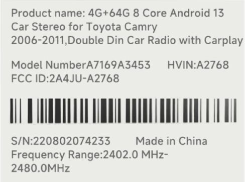 Hodozzy 32GB Android Car Stereo for Toyota Camry 2006-2011 Radio, Wireless Carplay Android Auto Mirror Link, 9 Inch Touch Screen GPS Bluetooth WiFi FM RDS HiFi SWC, Backup Camera Toyota Camry Stereo in Saudi Arabia