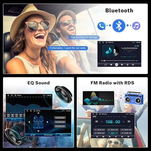 Hodozzy 32GB Android Car Stereo for Toyota Camry 2006-2011 Radio, Wireless Carplay Android Auto Mirror Link, 9 Inch Touch Screen GPS Bluetooth WiFi FM RDS HiFi SWC, Backup Camera Toyota Camry Stereo in Saudi Arabia