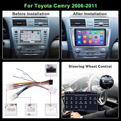Hodozzy 32GB Android Car Stereo for Toyota Camry 2006-2011 Radio, Wireless Carplay Android Auto Mirror Link, 9 Inch Touch Screen GPS Bluetooth WiFi FM RDS HiFi SWC, Backup Camera Toyota Camry Stereo in Saudi Arabia