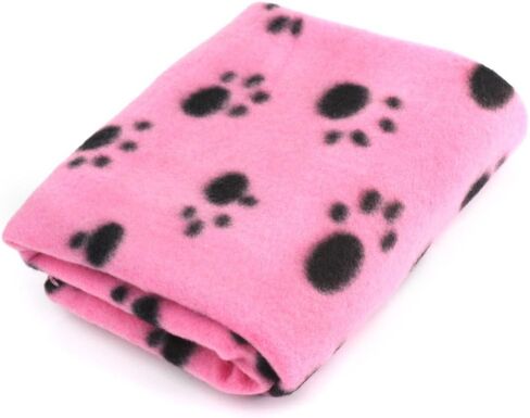 Pet Dog Cat Puppy Kitten Soft Blanket Doggy Warm Bed Mat Paw Print Cushion (Pink) in Saudi Arabia