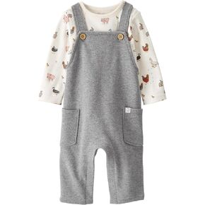 little planet by carter's Unisex Baby 2-piece Organic Cotton Overall Set in Kuwait