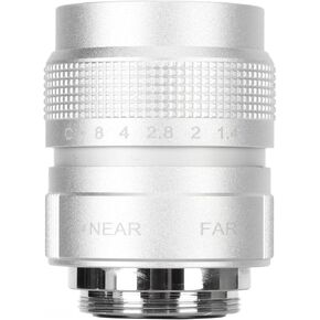 عدسة CCTV مقاس 25 مم F1.4، وعدسة كاميرا على شكل حرف C مع زاوية عرض واسعة مقاس 19.6، وعدسة تكبير فيديو CCTV متغيرة لمتجر مواقف السيارات والمستودع (أسود)