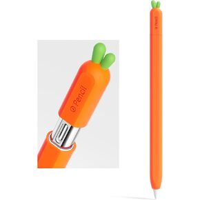 ELETIUO Silicone Case Compatible with Apple Pencil (USB-C),Protective Holder Grip Sleeve with Cap Accessories,Anti-Slip Cover Supports Magnetic Compatible with Apple Pencil 3rd Generation,Carrot in Kuwait