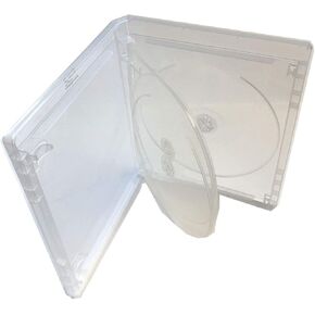 Clear New 1 MegaDisc 15mm Blu-ray Replacement Case Holds 3 Discs (3 Tray) Premium