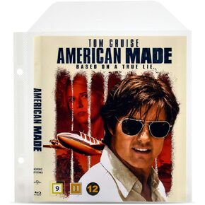 3L 10286 Blu Ray Perforated Transparent Flip Case for Storing Discs and Covers - 50 Pieces