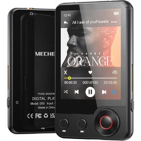 128GB MP3 Player with Bluetooth - MECHEN D53 Portable Mp3 Music Player with HiFi Speaker, 2.4" Screen MP3 Player with Voice Recorder, FM Radio, Touch Screen,Support up to 128GB SD Card