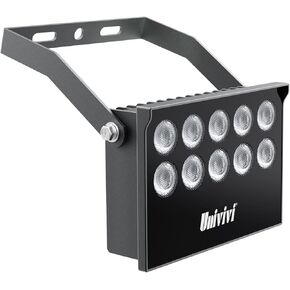 Univivi IR Illuminator 10 Led IR Lights for Night Vision Waterproof 850nm Long Range IR Light for Security Camera IR Light Outdoor & Indoor