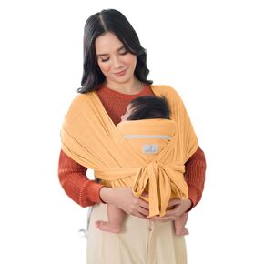 BabbleRoo Baby Wraps Carrier - Baby Essentials Baby Sling Carrier, Secure & Comfortable, Breathable, Easy-to-use, Adjustable XS to XXL, Promoting Parent-Child Bonding, Black