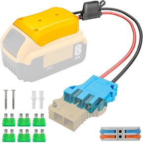 محول بطارية عجلة الطاقة مع موصل حزام متوافق مع بطارية ديوالت 20 فولت، مجموعة محول بطارية عجلة الطاقة تحتوي على مصهر ومحطات أسلاك لألعاب الركوب للأطفال Peg-Perego DIY in Kuwait