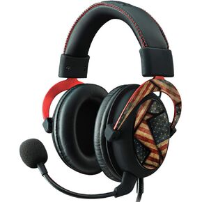 MightySkins Skin Compatible with Kingston HyperX Cloud II Gaming Headset - Vintage American | Protective, Durable, and Unique Vinyl Decal wrap Cover | Easy to Apply, Remove | Made in The USA