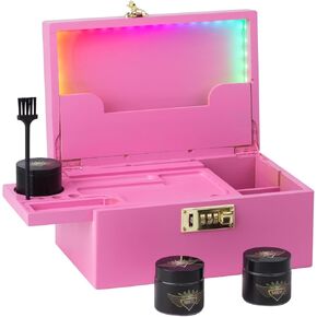 MKQ Bamboo Decorative Box with Combination Lock for Home (Bamboo)