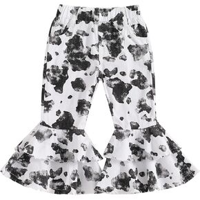 Toddler Bell Bottoms Baby Girl Flare Pants Ruffle Trousers Little Girl Dress Pants Fall Spring Clothes