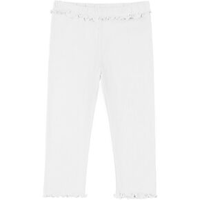 Haloumoning Baby Girls' and Toddler Ribbed Ruffle Pants Fall Pull on Elastic Waist Bottoms Outfits