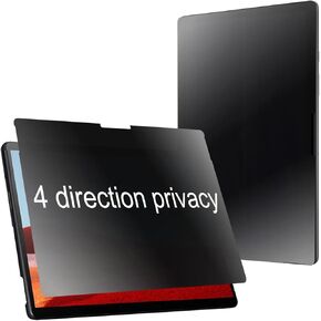 360 Degree Matte Privacy Screen Protector For Microsoft Surface Pro X/Pro 9/ Pro 8 13 inch Anti-Glare Anti-Spy 4 Sides Anti-Peeping Soft Film