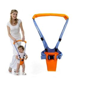 Baby Walking Assistant Safety Harness Belt, Toddler Child Baby Walker, Stroller, Carriage, Stepper (Orange), Blue/orange