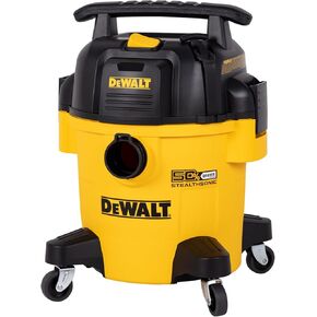 مكنسة متجر DEWALT 5 جالون STEALTHSONIC رطب وجاف، شفط قوي ومحمولة متجر مكنسة كهربائية مع ملحقات، مكنسة جافة ورطبة فائقة الهدوء للمنزل، المرآب، السيارة، ورشة العمل، موقع العمل، DXV05P-QT، 4 ذروة HP in Kuwait