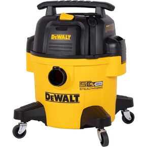 DEWALT 6 جالون STEALTHSONIC Wet Dry Shop Vac، شفط قوي ومكنسة متجر محمولة مع ملحقات، شوبفاك فائق الهدوء للمنزل، المرآب، السيارة، ورشة العمل، موقع العمل، DXV06P-QT، 5 ذروة HP in Kuwait