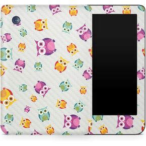 Carbon Fiber Tablet Skin Compatible with Kobo Clara 2E (2022) - Owls - Premium 3M Vinyl Protective Wrap Decal Cover - Easy to Apply | Crafted in The USA by MightySkins