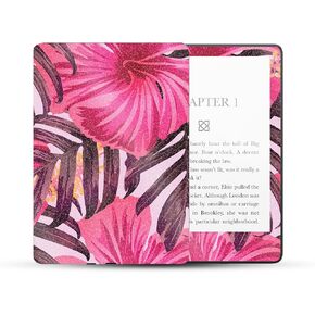MightySkins Glossy Glitter Skin Compatible with Amazon Kindle Paperwhite 5 6.8-inch 11th Gen (2021) Full Wrap - Tropical Pink | Protective High-Gloss Glitter Finish | Easy to Apply | Made in The USA