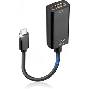USB C to HDMI Adapter, USB Type-C to HDMI Adapter Thunderbolt 3/4 Compatible with MacBook Pro/Air,iPhone, iPad Pro,iMac, S23, XPS 17, Surface and More(Must DP Alt Mode Device)