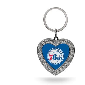 Rico Industries NBA Basketball Rhinestone Heart Keychain - Great Accessory