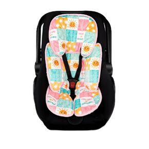 SWESEN Baby Car Seat Head & Body Support, Infant Carseat Insert, Soft Baby Car Seat Insert Cushion for Strollers, Bouncers, Swing, You are My Sunshine