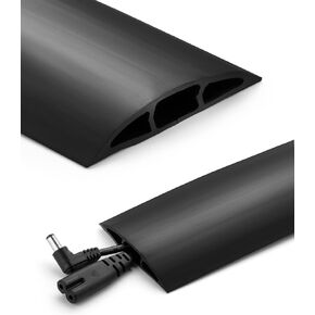 Bates- Floor Cord Cover, 10 ft Cable Cover, Black, Extension Cord Cover Floor, Cord Protector, Floor Cable Cover, Cord Hider Floor, Cable Cover Floor, Cable Floor Cover, Cable Covers for Cords